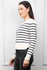 Striped knit sweater