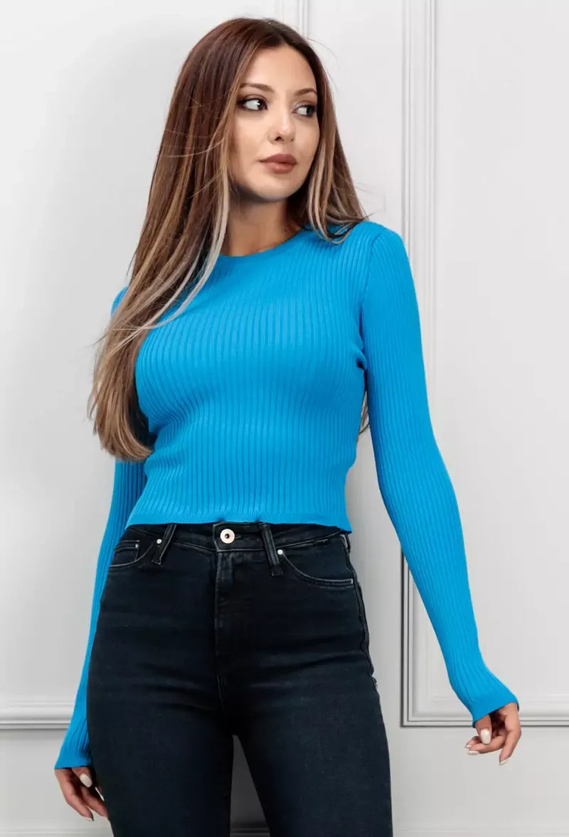 Ribbed cropped sweater