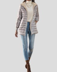 Quilted jacket with hood – soft lining, medium length