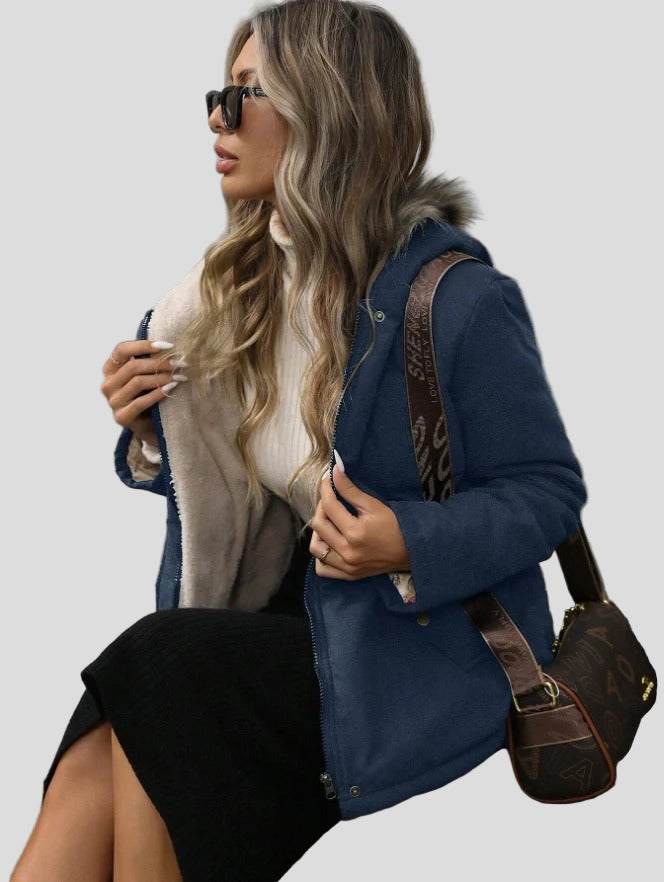 Hooded parka – soft lining, adjustable waist