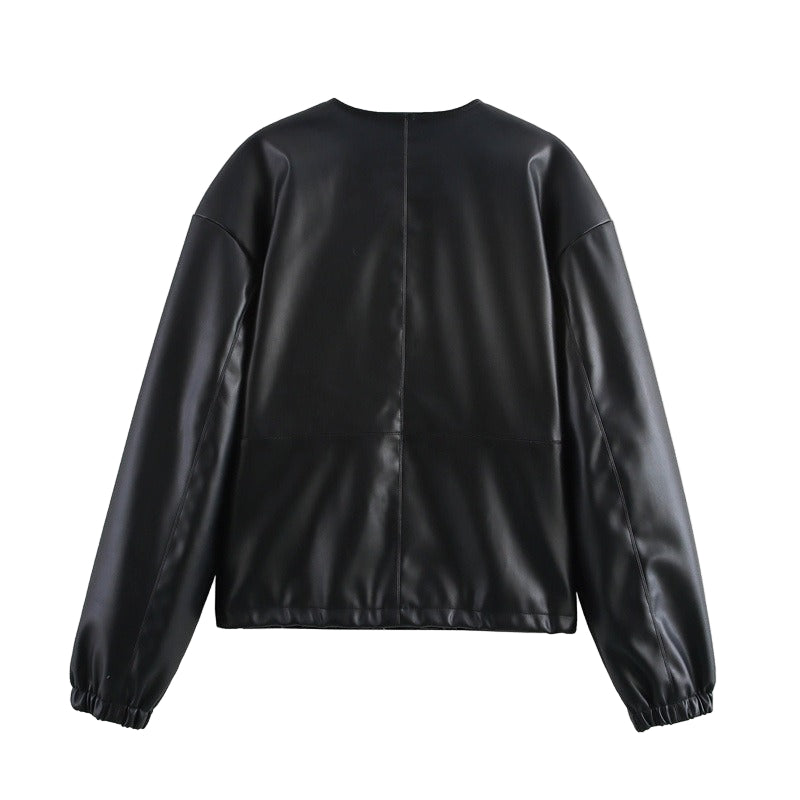 Black short jacket with buttons