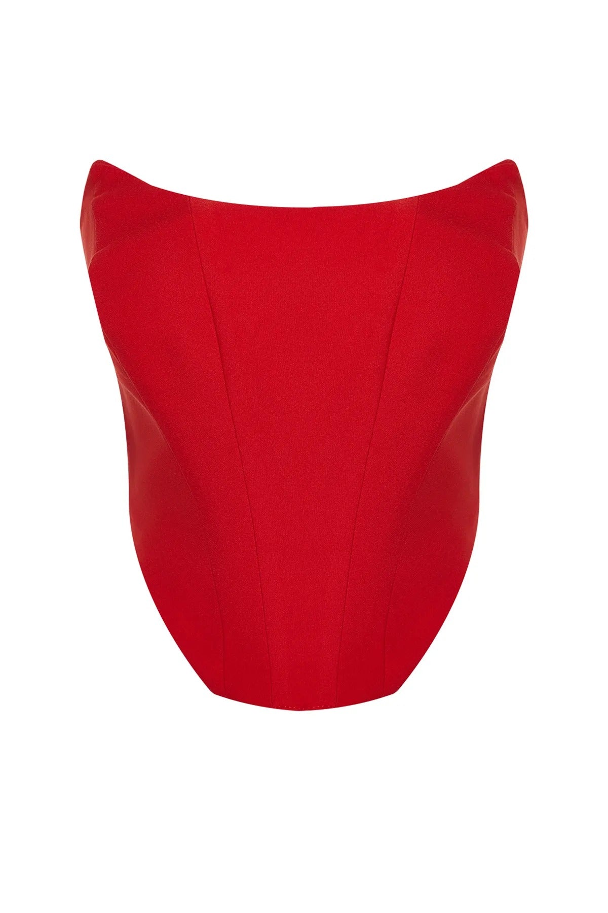 Strapless bustier top with fitted cut