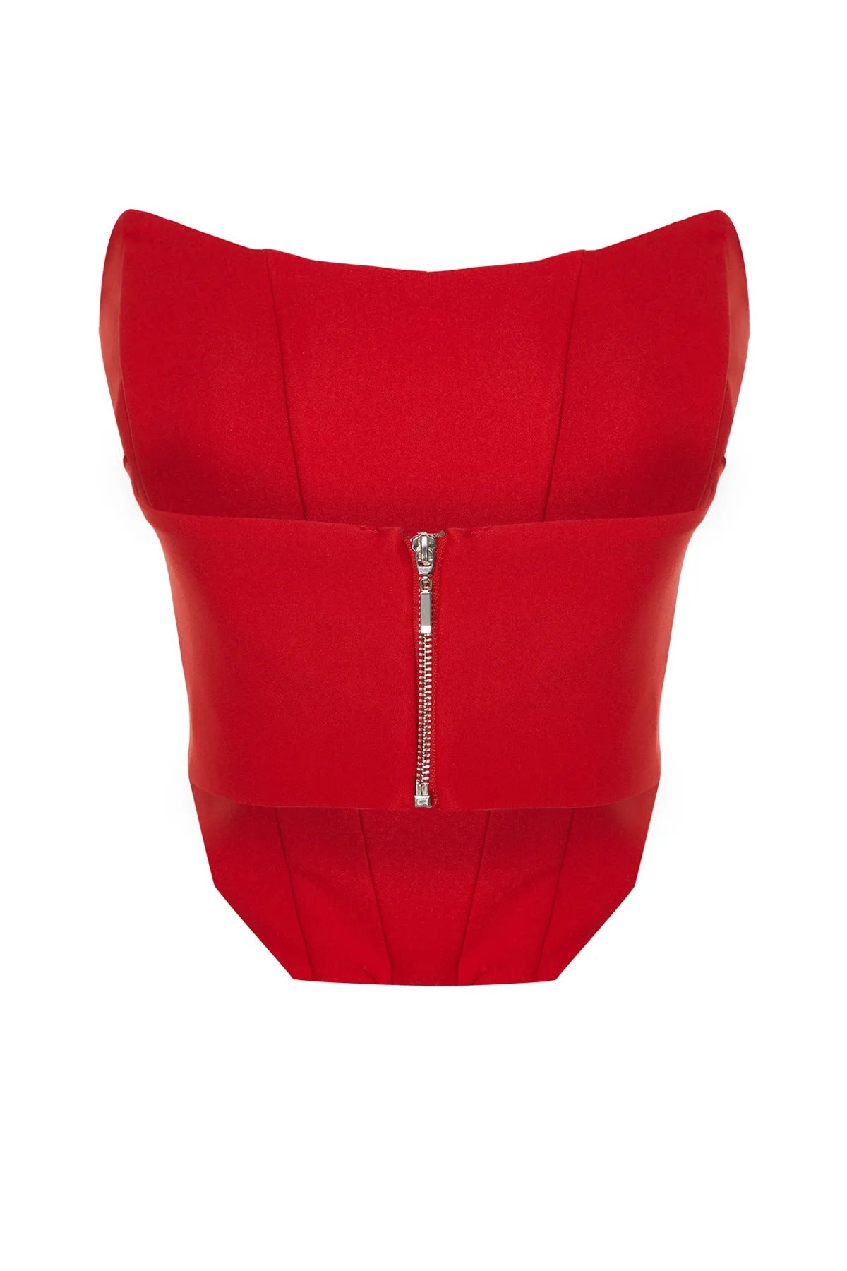 Strapless bustier top with fitted cut