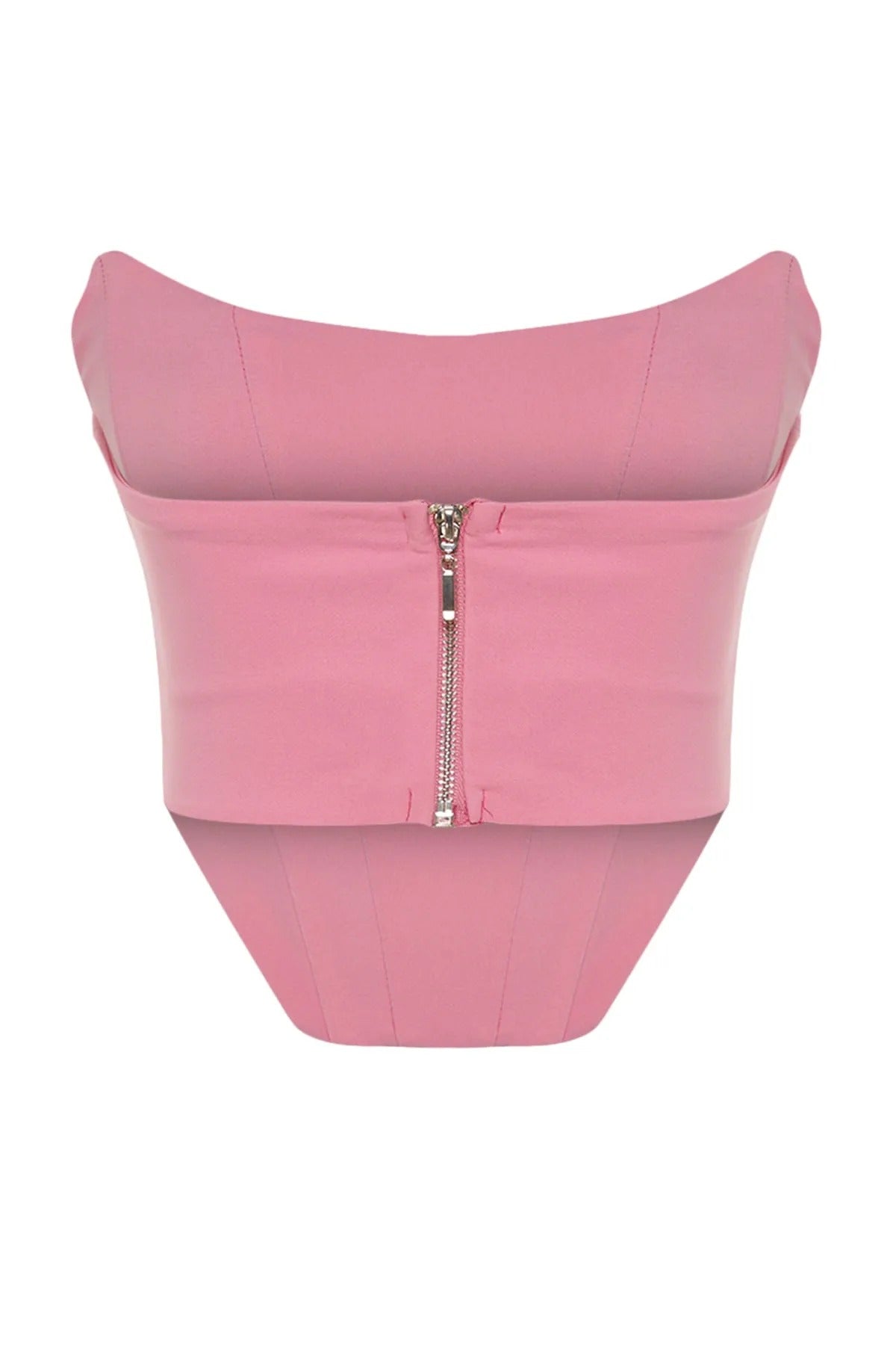 Strapless bustier top with fitted cut