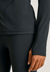 Black sports vest with zipper