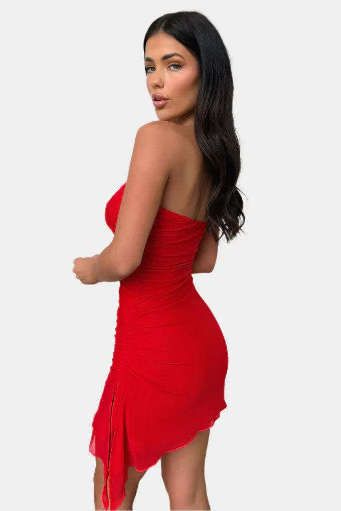 Strapless bodycon mini dress