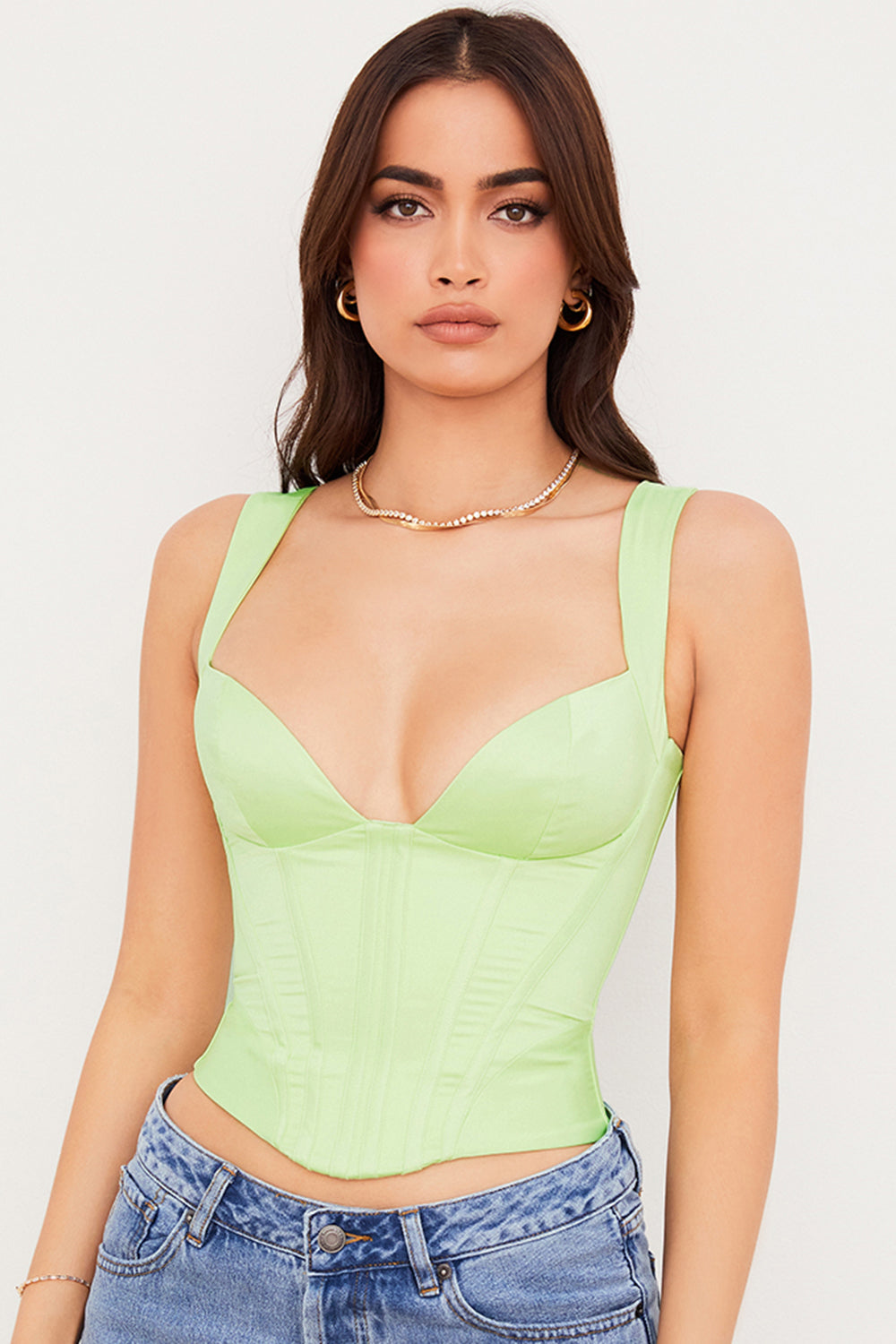 Korsett i structuredsatin