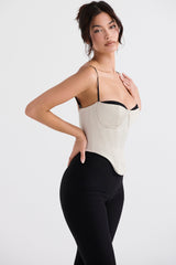 Beige satin elegant korsett