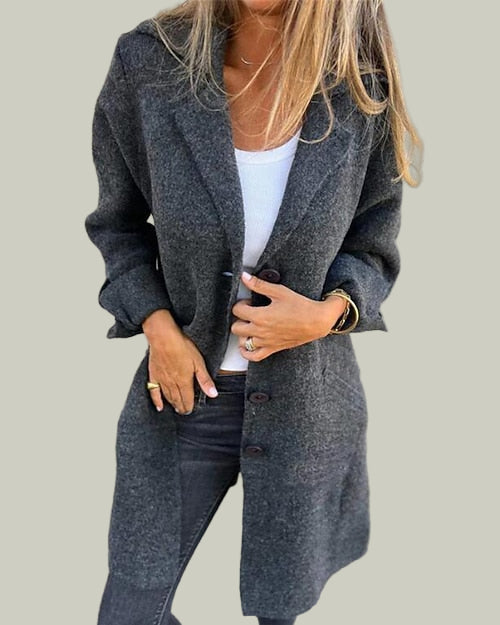Long coat with buttons