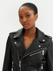 Erykka black eco-leather jacket