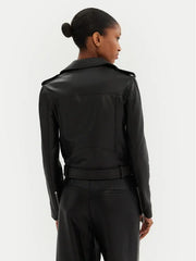 Erykka black eco-leather jacket