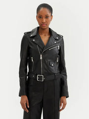 Erykka black eco-leather jacket