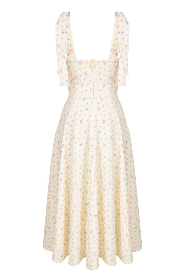 Floral midi sun dress