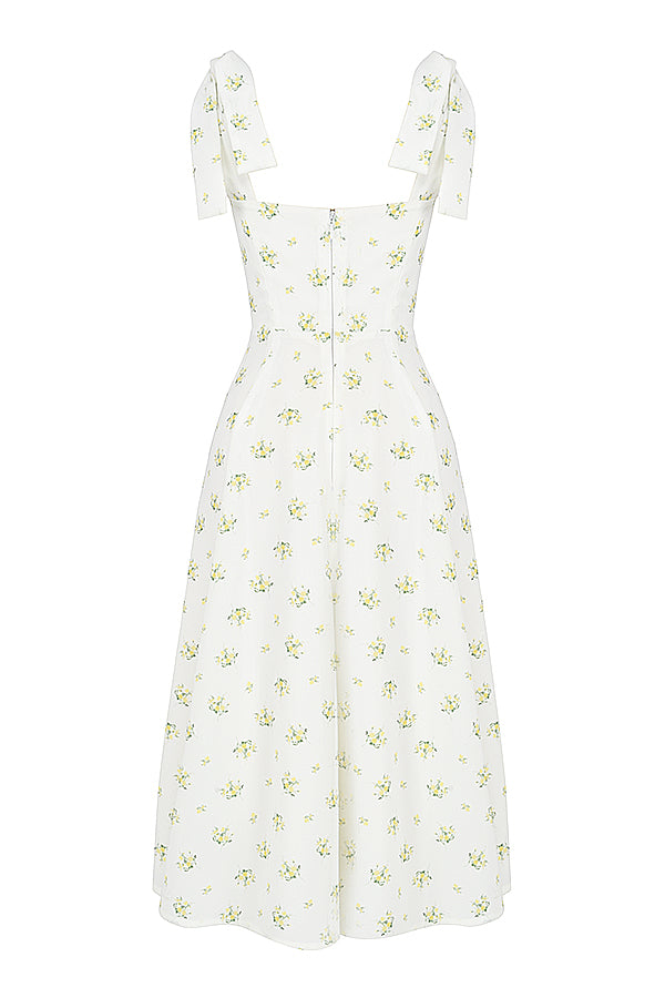 Floral midi sun dress