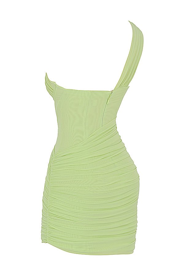 Utskuren miniklänning med en axel