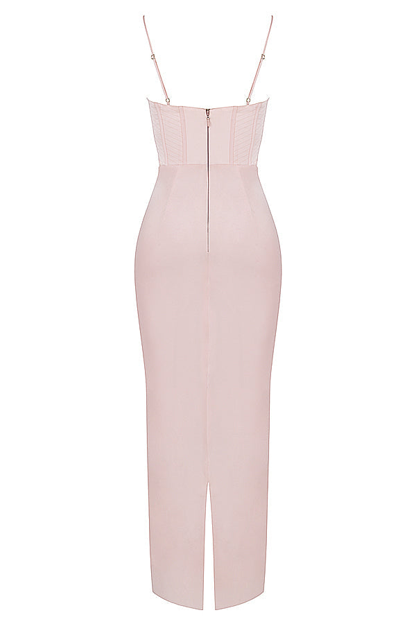 Elegant långklänning i satin