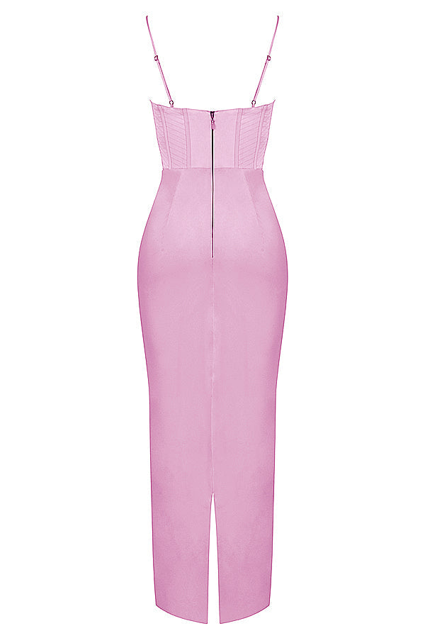 Elegant långklänning i satin