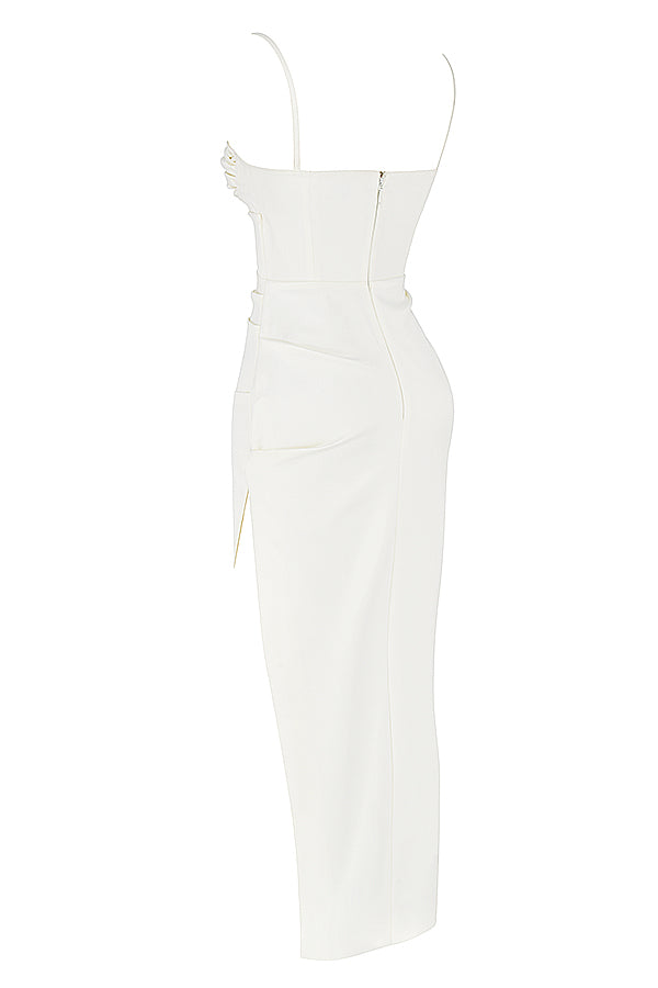 Veckad korsett midiklänning