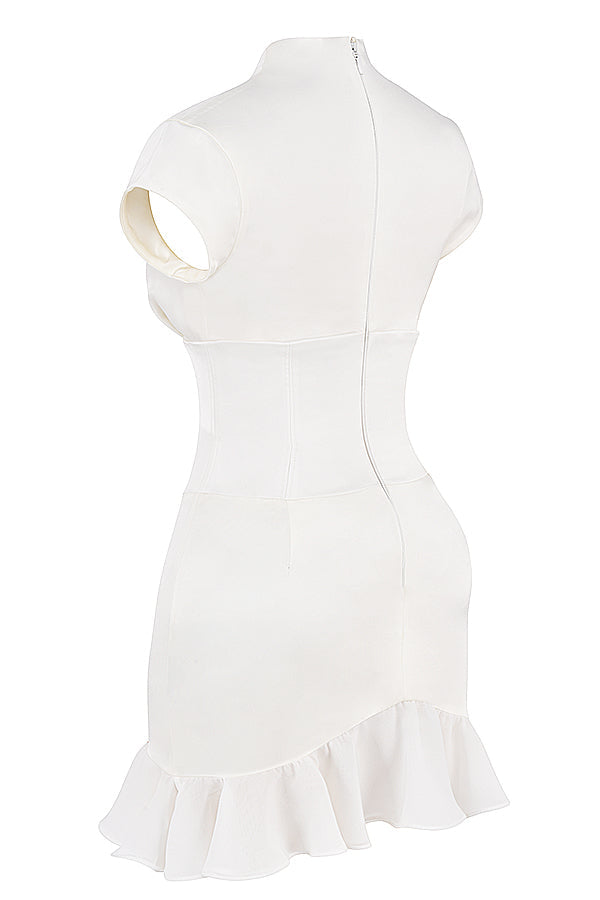 Korsett miniklänning med volanger