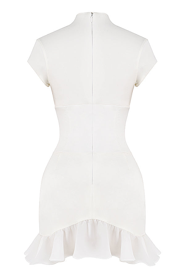 Korsett miniklänning med volanger