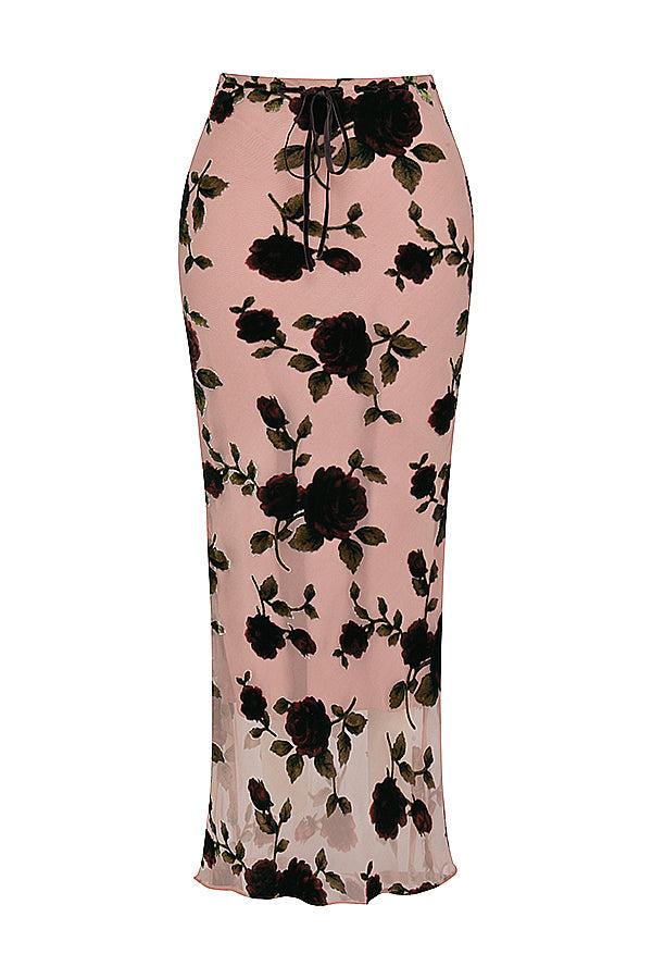 Blommig topp med matchande kjol