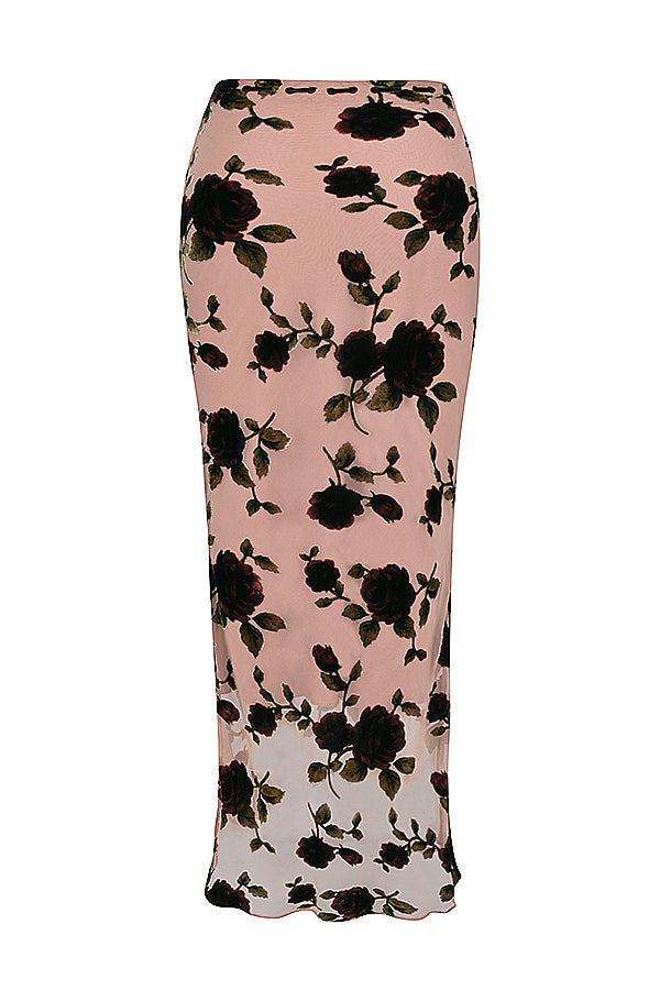 Blommig topp med matchande kjol