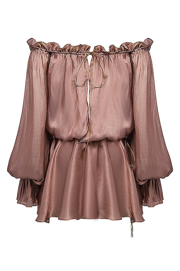 Lös klänning utan axlar