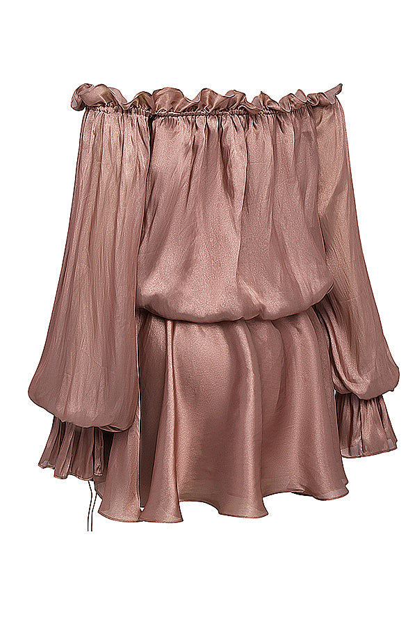 Lös klänning utan axlar