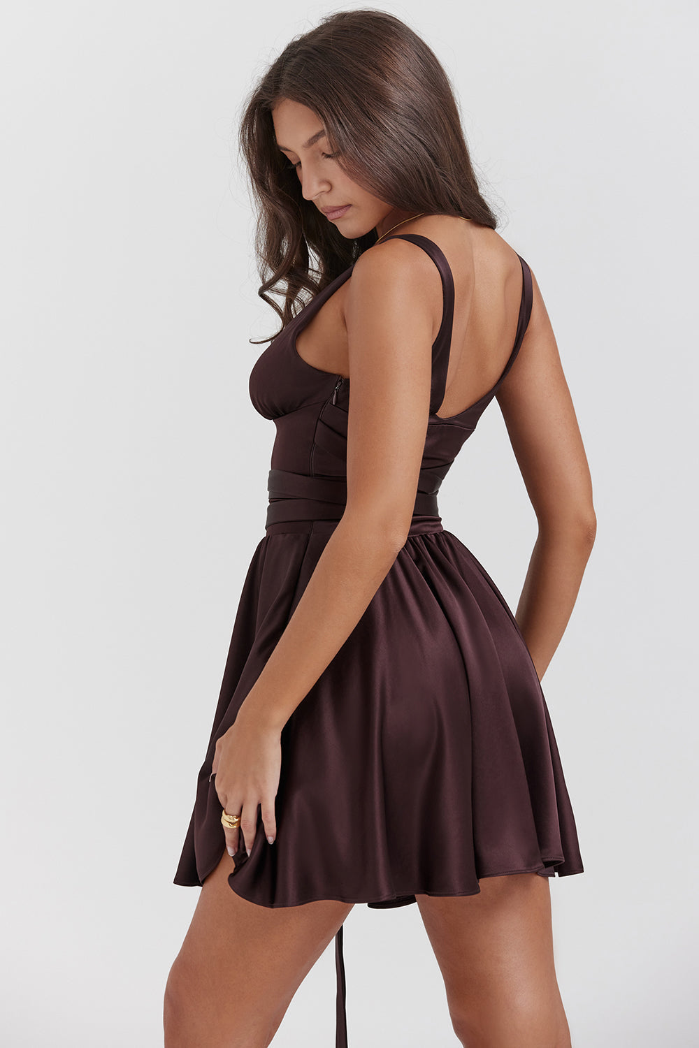 Miniklänning med rosettband