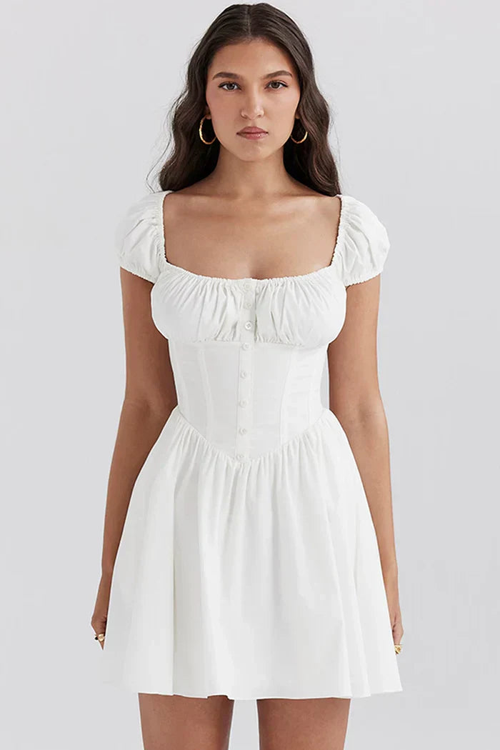Off-the-shoulder corset dress