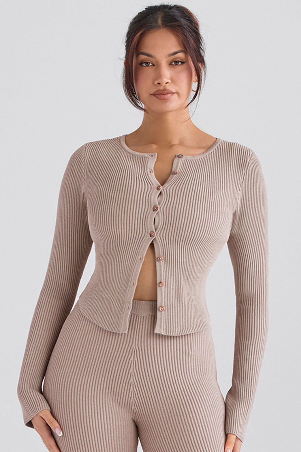 Knitted blouse with narrow pants