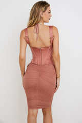 Korsett midiklänning