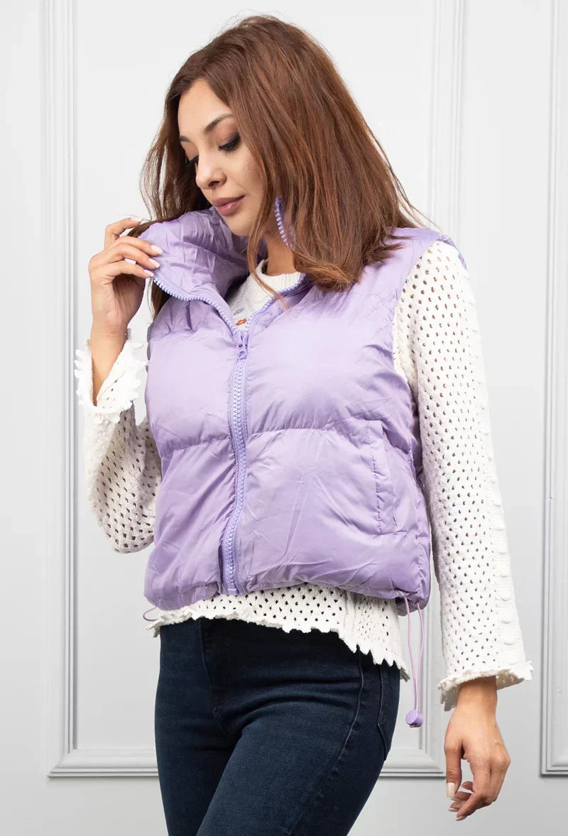 Padded vest with comfortable collar