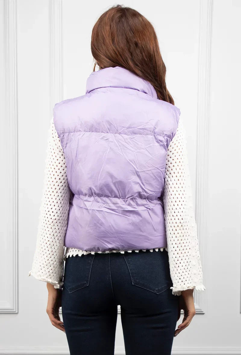 Padded vest with comfortable collar